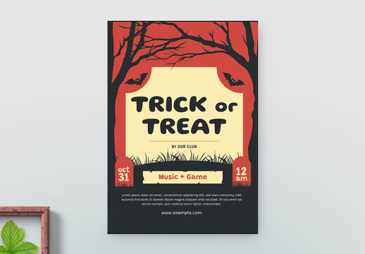 Trick or Treat Flyer Layout