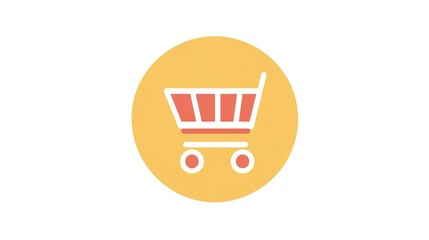 A modern ecommerce icon representing online shopping, featuring elements like a shopping cart, digital devices, and product tags. This design encapsulates the essence of digital commerce, 