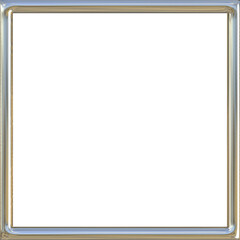 square silver metalic frame