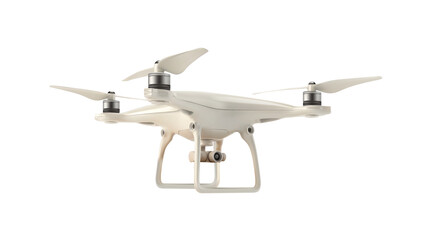 Vector illustration of a modern drone with four propellers and camera, designed in a sleek, minimalist style. Ideal for technology, aerial photography, and innovation concepts. Drone 3d cartoon © ZinetroN