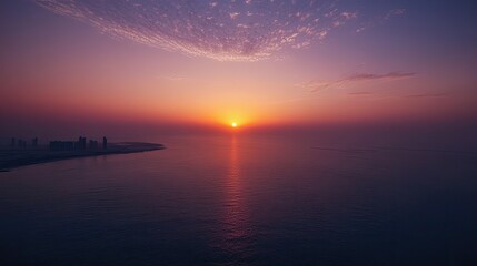 Fototapeta premium Beautiful sunset over the Arabian Gulf