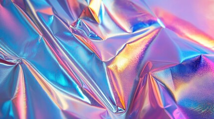 Fototapeta premium Holographic foil background with iridescent colors