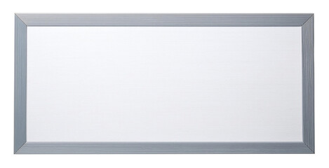Grey Framed White Board Isolated on Transparent Background