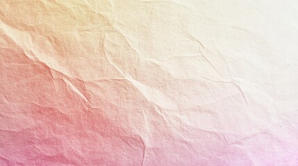Fototapeta premium Soft gradient paper texture transitioning from light beige to pastel pink, with a subtle grain pattern, for gentle designs