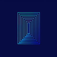 Fototapeta premium Aminimalistic,rectangularlogowithparallellinesthatformasimpleyeteffectivedesignonagradientbluebackground.Thelinesareevenlyspaced,givingasenseoforderandprecision.64k,UHD,Highdefinition
