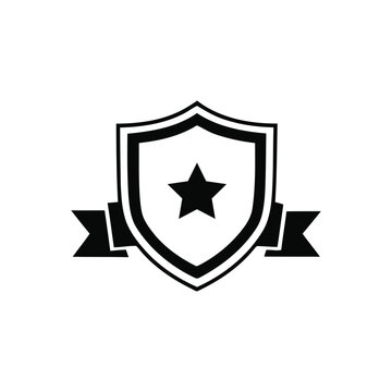 recommend clip art: Award Shield Star vector. black shield star badge. Police Badge Outline vector