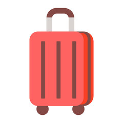 Red suitcase cartoon illustration