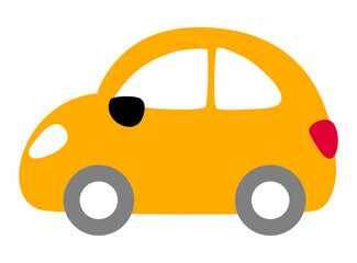 Yellow car emoji cartoon illustration