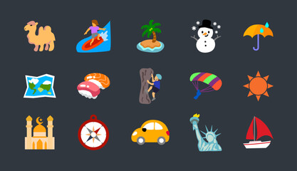 World Tourism Day Cartoon Emoji