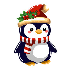 Cute penguin for Christmas and New Year decorations