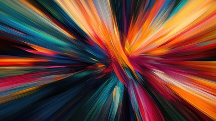 Fototapeta premium Dynamic streaks of color crisscrossing each other, resembling abstract speed and energy.