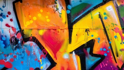 artistic graffiti background in vivid colors creative and abstract backdrop generative ai