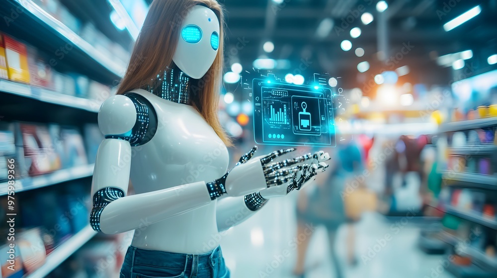 Poster virtual ai-powered digital twin improving analytics and visualizing data insights in futuristic tech