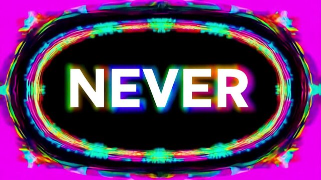 Bright text never in frame as symbol of denial, impossibility, inaccessibility and unrealizability.