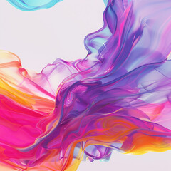 Obraz premium abstract colorful vibrant fluid modern bright flowing dynamic artistic purple pink orange blue creative swirl wave design pattern texture neon motion art 