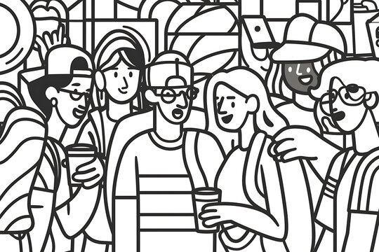 Incoming freshmen mingling and getting to know each other at a lively welcome party.