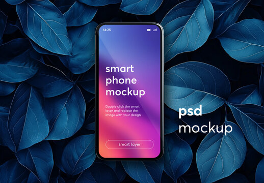 Smartphone mockup with different backgrounds &ndash; generative ai