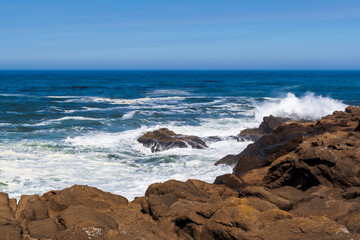 Waves Crashing on Rock, Boiler Bay State Park, Oregon Coast