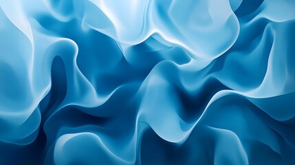 Obraz premium Dynamic abstract background with a mix of soft and sharp shapes in varying shades of blue.