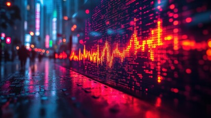 Stock market or forex trading graph and candlestick chart for investment concepts