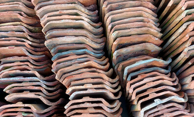 View From Above, Pieces Or Tiles Arranged Neatly And Tightly