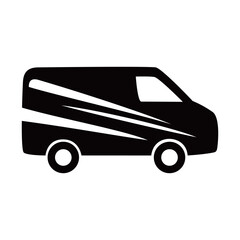 van silhouette design. shipping transportation sign and symbol.