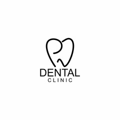 LINE ART DENTAL LOGO DESIGN