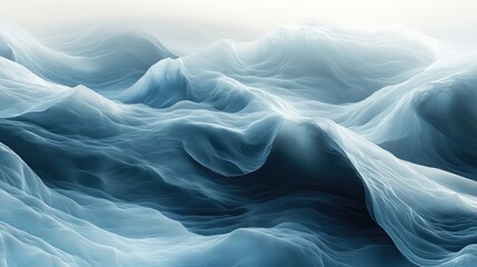 Obraz premium Layers of translucent, overlapping waves that ebb and flow like ocean currents.