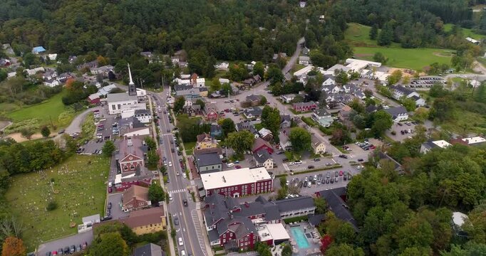 Downtown Stowe Vermont during Summer Vacation