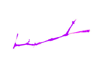 Purple watercolor background. Artistic hand paint. Isolated on transparent background.
