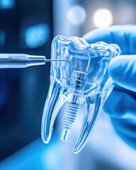 Dental Implant Model Tooth Close Up