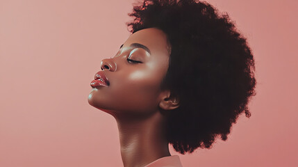 portrait of a woman with curly hair