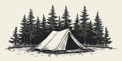 set of camping tents