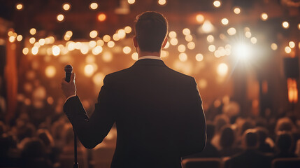 group of people in formal dressing suit as audience at large modern hall business event. Press news conference speech presentation exhibition briefing reporter seminar workshop convention forum summit