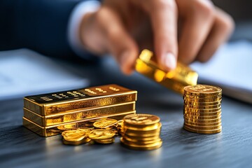 A gold investment portfolio showing steady growth, with a focus on retirement savings and long-term planning