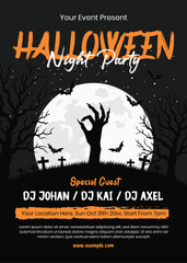 Halloween Flyer Design Template.