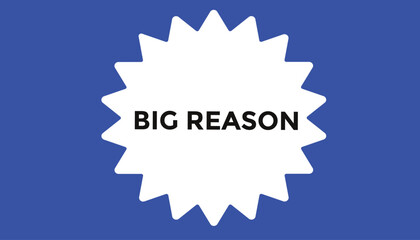 Big reason button web banner templates. Vector Illustration 

