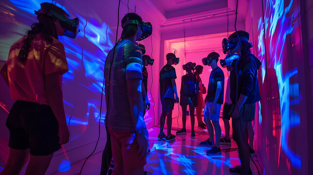 Creative Costumes: University Freshmen at Themed Party with Ray Tracing Reflections