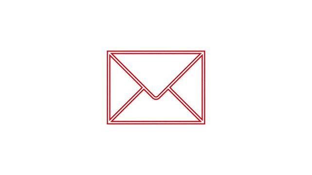 gmail icon animation on whate background. email, massege