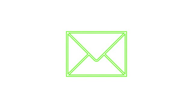 gmail icon animation on whate background. email, massege