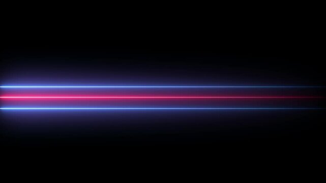 Glowing neon line animatiom on black background. Abstract Light Effect Element Design