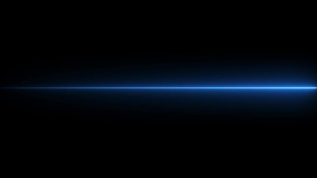 Glowing neon line animatiom on black background. Abstract Light Effect Element Design