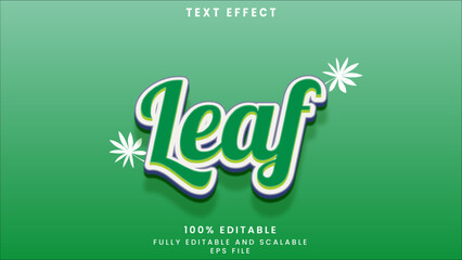 Leaf editable text effect