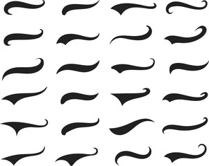 Swoosh and swash tails collection. Vector