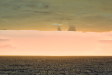 Tranquil Sunset Over the Ocean at the Little Fistral Beach, Newquay, Cornwall, UK