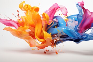 Fototapeta premium Exploring contemporary art abstract compositions of color and form reflecting emotions and society