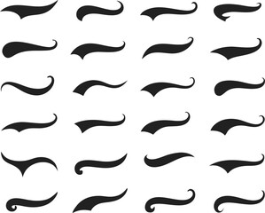 Swoosh and swash tails collection. Vector