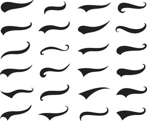 Swoosh and swash tails collection. Vector