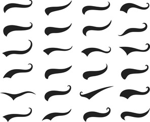 Swoosh and swash tails collection. Vector