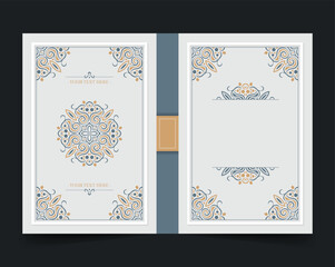Ornamental book cover design template